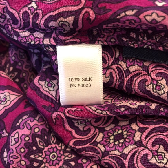 Banana Republic Purple & Pink Silk Cap Sleeve Top - Picture 5 of 5